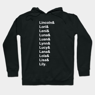 The Loud House Helvetica - White Text Hoodie
